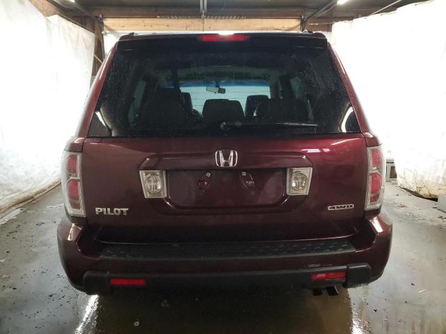 5FNYF185X8B037884 - 2008 HONDA PILOT EXL BURGUNDY photo 6