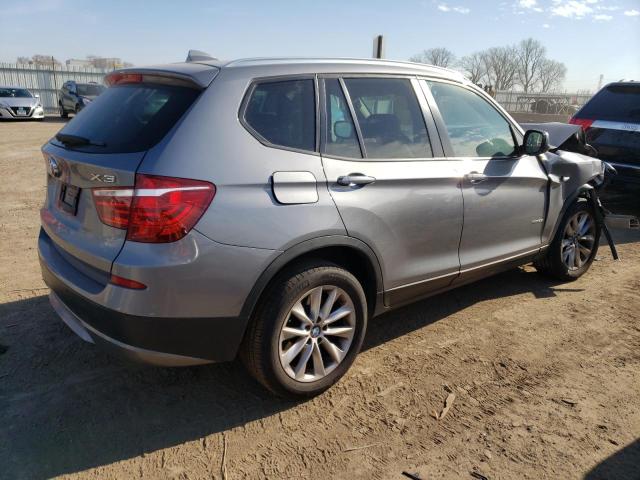 5UXWX9C52E0D28059 - 2014 BMW X3 XDRIVE28I GRAY photo 3