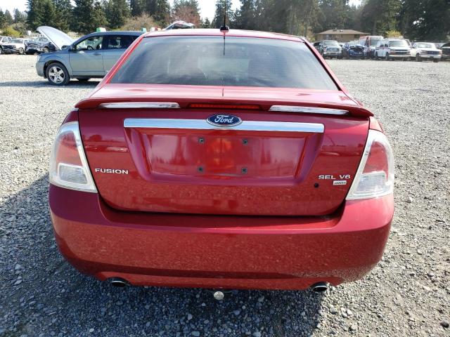 3FAHP02128R232377 - 2008 FORD FUSION SEL RED photo 6