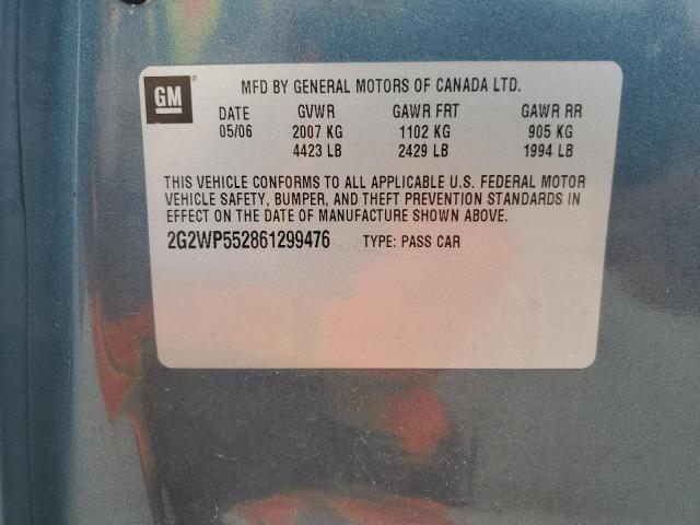 2G2WP552861299476 - 2006 PONTIAC GRAND PRIX 蓝色 照片 12
