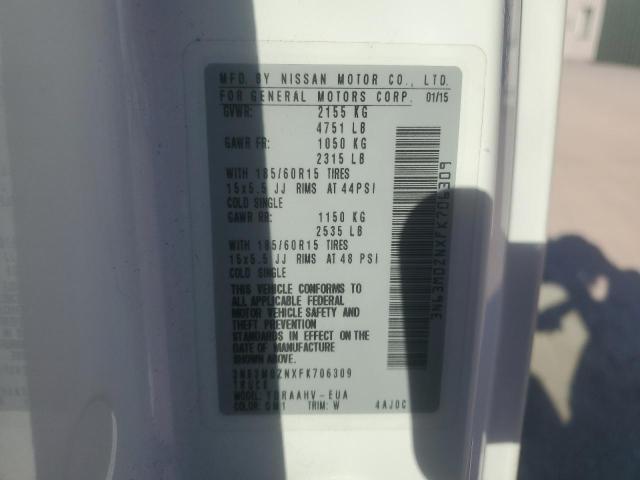 3N63M0ZNXFK706309 - 2015 CHEVROLET CITY EXPRE LT 白色 照片 13