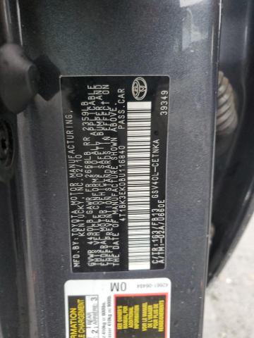 4T1BK3EK0BU116840 - 2011 TOYOTA CAMRY SE GRAY photo 13