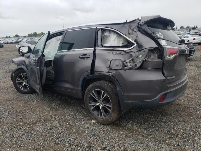 5TDJKRFH4GS236464 - 2016 TOYOTA HIGHLANDER XLE GRAY photo 2