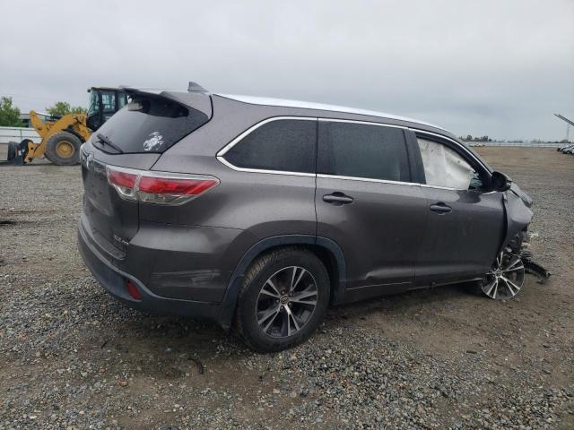 5TDJKRFH4GS236464 - 2016 TOYOTA HIGHLANDER XLE GRAY photo 3
