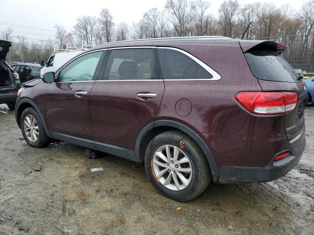 5XYPG4A5XGG178840 - 2016 KIA SORENTO LX BURGUNDY photo 2