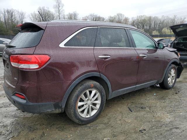 5XYPG4A5XGG178840 - 2016 KIA SORENTO LX BURGUNDY photo 3