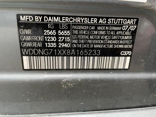 WDDNG71XX8A165233 - 2008 MERCEDES-BENZ S 550 SILVER photo 10