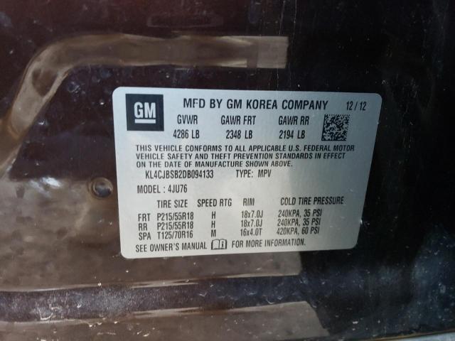 KL4CJBSB2DB094133 - 2013 BUICK ENCORE CONVENIENCE 棕色 照片 13