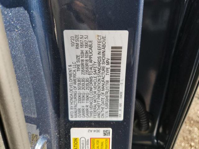 5J6RS6H87RL017768 - 2024 HONDA CR-V SPORT-L BLUE photo 13