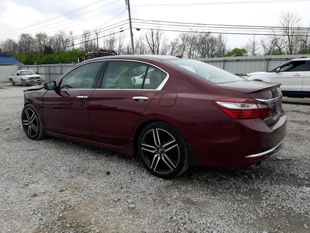 1HGCR3F99GA014804 - 2016 HONDA ACCORD TOURING BURGUNDY photo 2