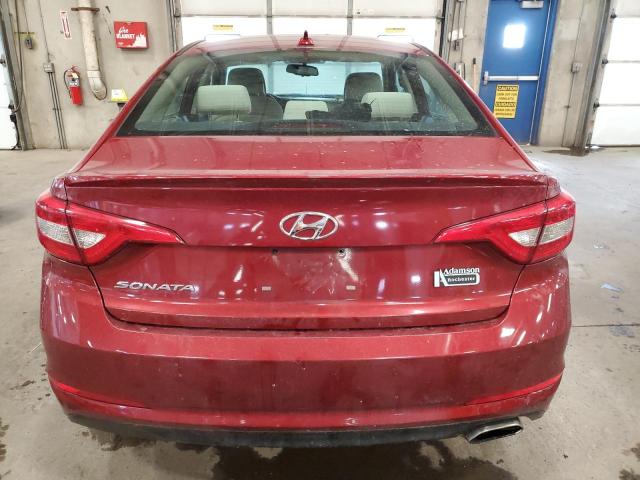 5NPE24AF7GH280412 - 2016 HYUNDAI SONATA SE RED photo 6