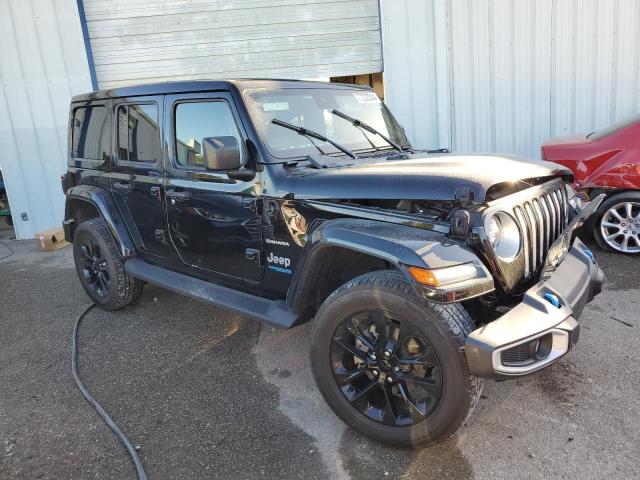 1C4JJXP61NW277801 - 2022 JEEP WRANGLER U SAHARA 4XE BLACK photo 4