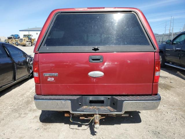 1FTRX12W18FC17365 - 2008 FORD F150 RED photo 6