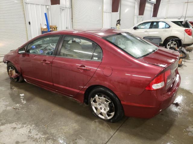 19XFA16599E023118 - 2009 HONDA CIVIC LX MAROON photo 2