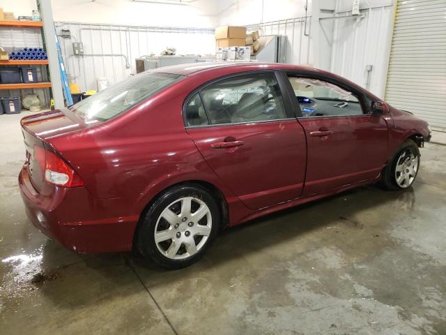 19XFA16599E023118 - 2009 HONDA CIVIC LX MAROON photo 3