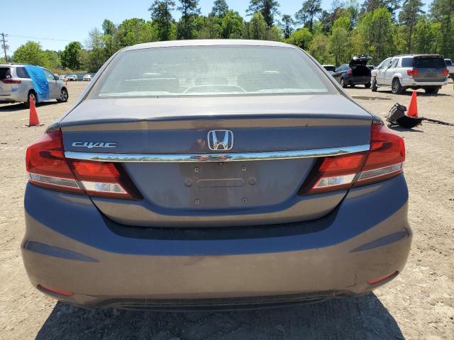 19XFB2F54FE021274 - 2015 HONDA CIVIC LX GRAY photo 6