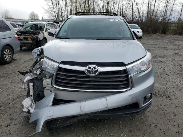 5TDJKRFHXGS339596 - 2016 TOYOTA HIGHLANDER XLE SILVER photo 5