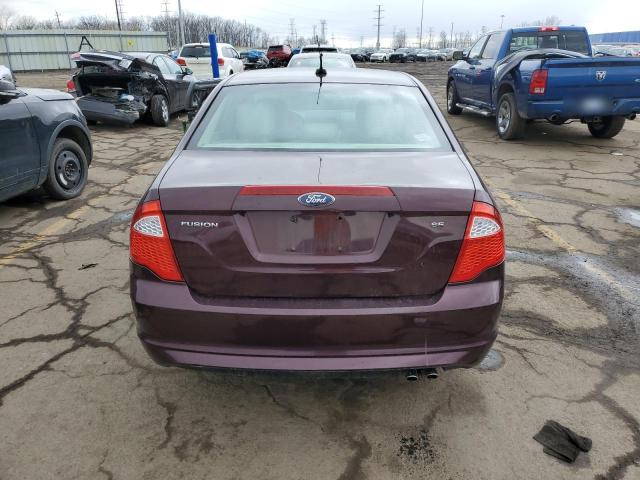 3FAHP0HA7BR322784 - 2011 FORD FUSION SE BURGUNDY photo 6