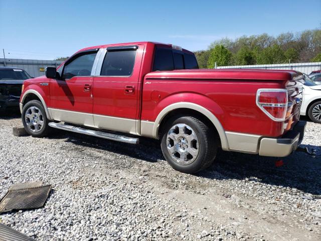 1FTPW12V29FB20890 - 2009 FORD F150 SUPERCREW RED photo 2