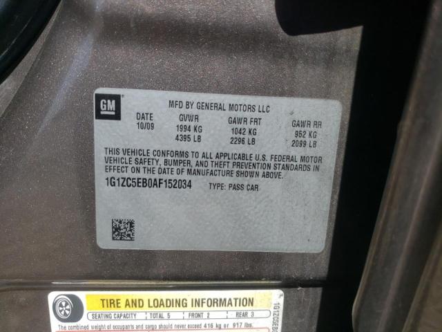 1G1ZC5EB0AF152034 - 2010 CHEVROLET MALIBU 1LT 棕色 照片 12