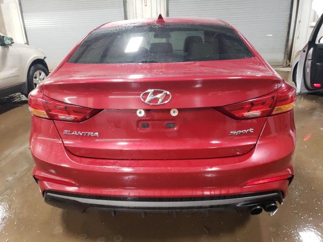 KMHD04LB5JU480208 - 2018 HYUNDAI ELANTRA SPORT RED photo 6