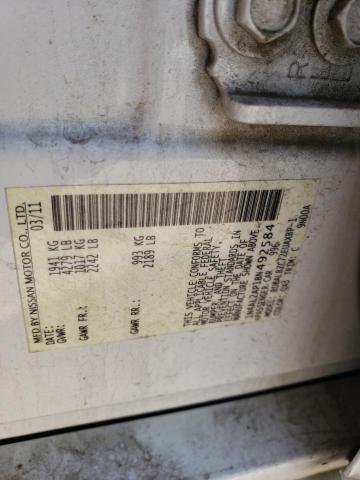 1N4AL2AP1BN492584 - 2011 NISSAN ALTIMA BASE Beyaz fotoğraf 12