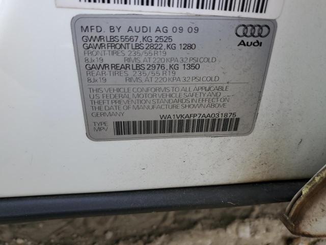 WA1VKAFP7AA031875 - 2010 AUDI Q5 PRESTIGE 白色 照片 12