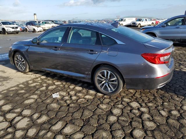 1HGCV3F11MA003006 - 2021 HONDA ACCORD HYBRID GRAY photo 2