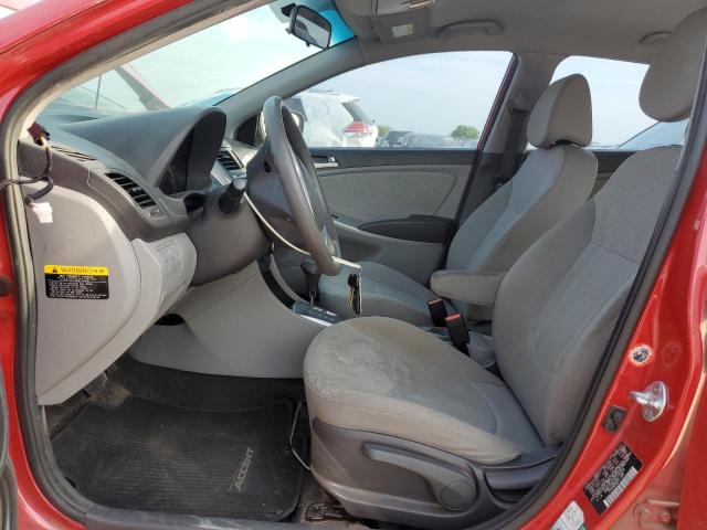 KMHCT5AE7EU176356 - 2014 HYUNDAI ACCENT GLS RED photo 7