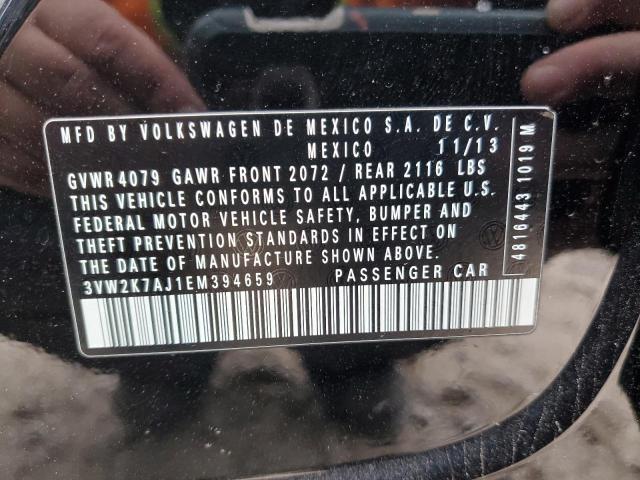 3VW2K7AJ1EM394659 - 2014 VOLKSWAGEN JETTA BASE Schwarz Foto 13