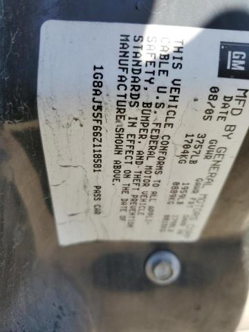 1G8AJ55F66Z118581 - 2006 SATURN ION LEVEL 2 GOLD photo 13