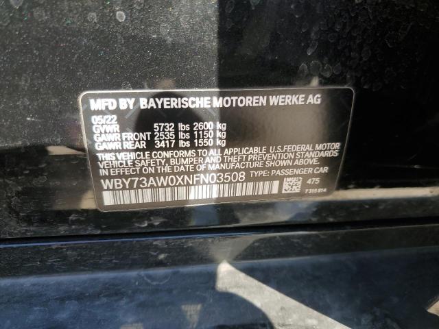 WBY73AW0XNFN03508 - 2022 BMW I4 EDRIVE 40 BLACK photo 13