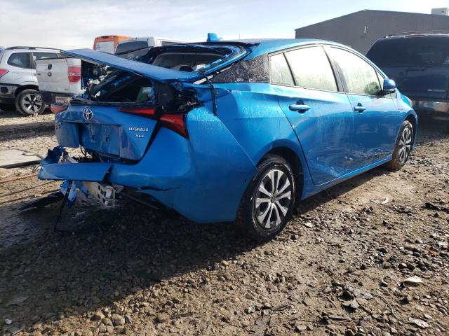 JTDL9MFU2M3024664 - 2021 TOYOTA PRIUS LE BLUE photo 3