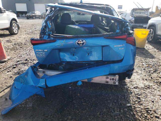 JTDL9MFU2M3024664 - 2021 TOYOTA PRIUS LE BLUE photo 6