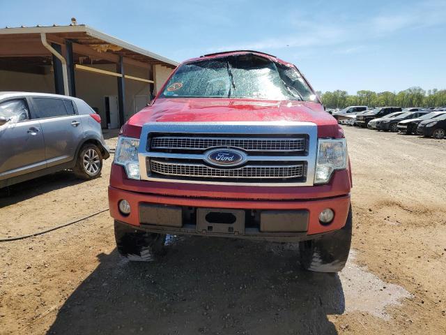 1FTFW1CV2AFC74921 - 2010 FORD F150 SUPERCREW RED photo 5