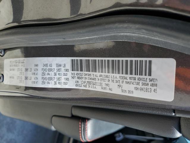 1C4PJMBB7GW311191 - 2016 JEEP CHEROKEE TRAILHAWK შავი ფოტო 13