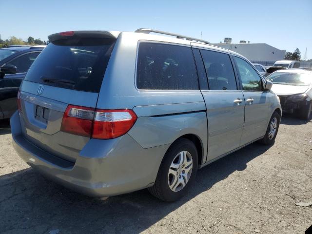 5FNRL38427B049087 - 2007 HONDA ODYSSEY EX BLUE photo 3