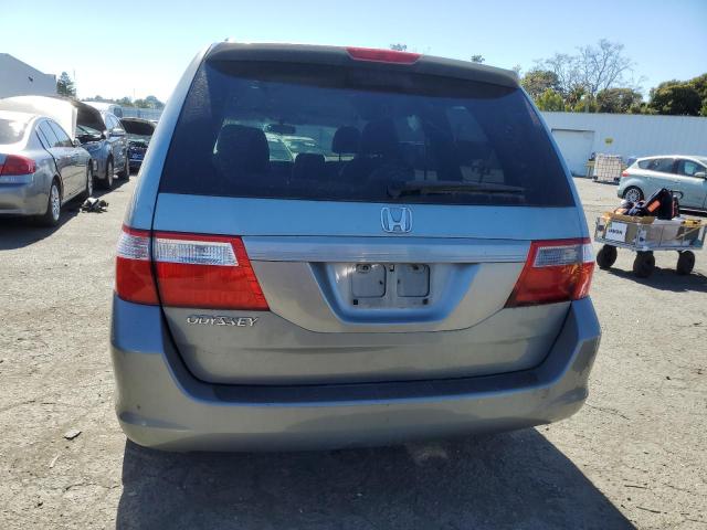 5FNRL38427B049087 - 2007 HONDA ODYSSEY EX BLUE photo 6