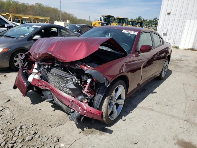 2C3CDXCT5JH122225 - 2018 DODGE CHARGER R/T MAROON photo 1