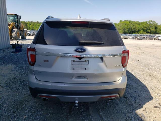 1FM5K8D81HGD43543 - 2017 FORD EXPLORER XLT SILVER photo 6