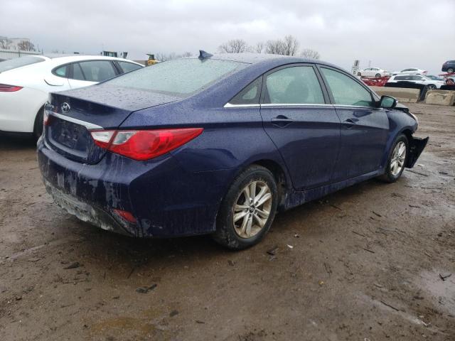 5NPEB4ACXEH938694 - 2014 HYUNDAI SONATA GLS BLUE photo 3