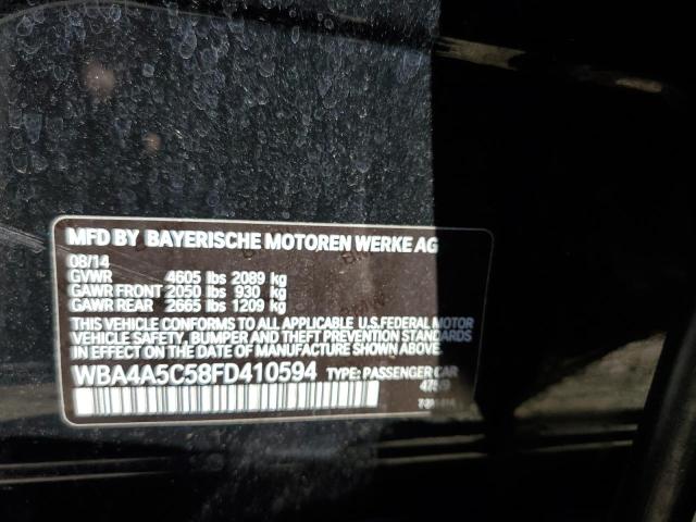 WBA4A5C58FD410594 - 2015 BMW 428 I GRAN COUPE BLACK photo 12