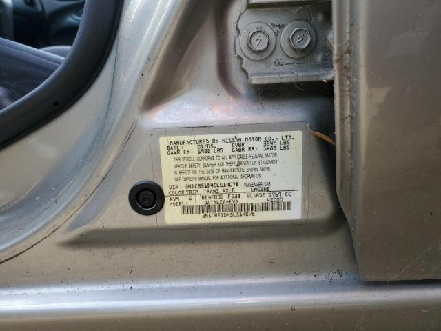 3N1CB51D45L514078 - 2005 NISSAN SENTRA 1.8 BEIGE photo 12