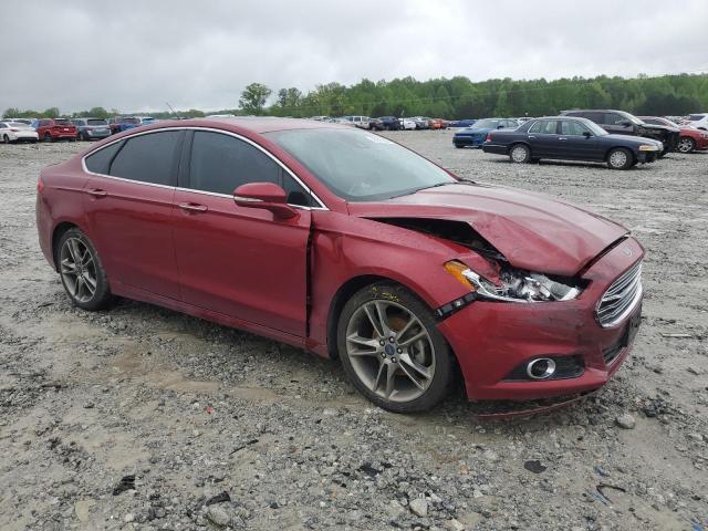 3FA6P0K94FR101557 - 2015 FORD FUSION TITANIUM RED photo 4