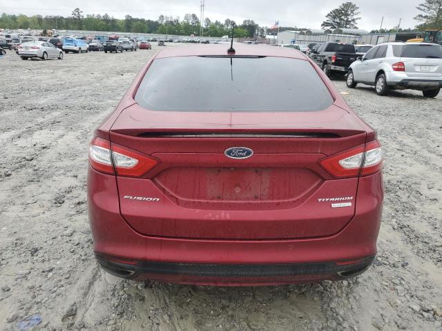 3FA6P0K94FR101557 - 2015 FORD FUSION TITANIUM RED photo 6