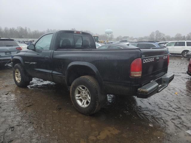 1B7GG26XX1S351076 - 2001 DODGE DAKOTA BLACK photo 2