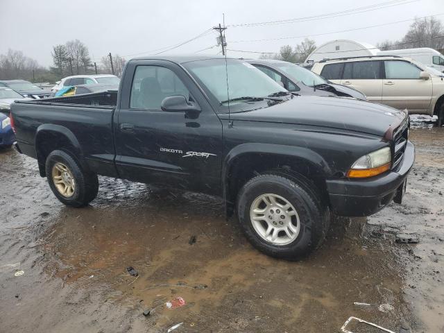 1B7GG26XX1S351076 - 2001 DODGE DAKOTA BLACK photo 4