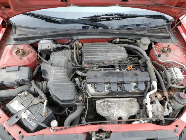 1HGEM22005L044431 - 2005 HONDA CIVIC EX RED photo 11