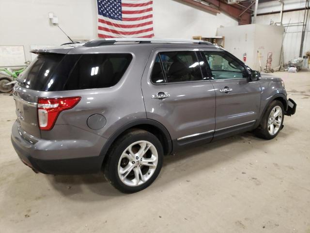 1FMHK8F8XBGA66201 - 2011 FORD EXPLORER LIMITED GRAY photo 3