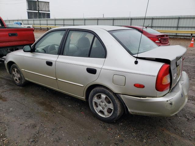 KMHCG45G8YU082646 - 2000 HYUNDAI ACCENT GL SILVER photo 2